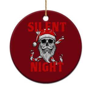 Silent Night Skull Christmas Ceramic Ornament Creepy Santa Gothic Holiday TS02 1pc Red Print Your Wear
