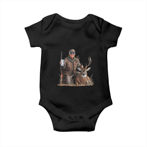 Trump Deer Hunting Baby Onesie And Beer Old School Camouflage TS02 Black Print Your Wear