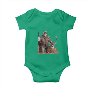 Trump Deer Hunting Baby Onesie And Beer Old School Camouflage TS02 Irish Green Print Your Wear