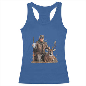 Trump Deer Hunting Racerback Tank Top And Beer Old School Camouflage TS02 Royal Blue Print Your Wear