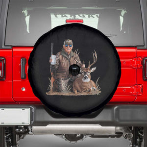 Trump Deer Hunting Spare Tire Cover And Beer Old School Camouflage TS02 Black Print Your Wear
