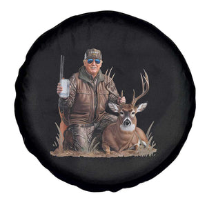 Trump Deer Hunting Spare Tire Cover And Beer Old School Camouflage TS02 Print Your Wear