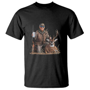 Trump Deer Hunting T Shirt And Beer Old School Camouflage TS02 Black Print Your Wear