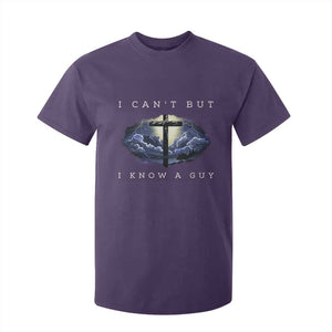 Christian Faith T Shirt For Kid I Can't But I Know A Guy Christ Cross TS02 Purple Print Your Wear