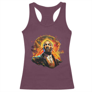 Martin Luther King MLK Racerback Tank Top Afrofuturism Graphic Art TS02 Maroon Print Your Wear
