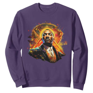 Martin Luther King MLK Sweatshirt Afrofuturism Graphic Art Black History Month TS02 Purple Printyourwear