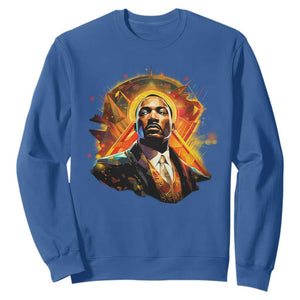 Martin Luther King MLK Sweatshirt Afrofuturism Graphic Art Black History Month TS02 Royal Blue Printyourwear