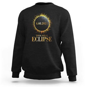 Total Solar Eclipse Sweatshirt 8 April 2024 Totality Phenomenon United States TS02 Black Printyourwear