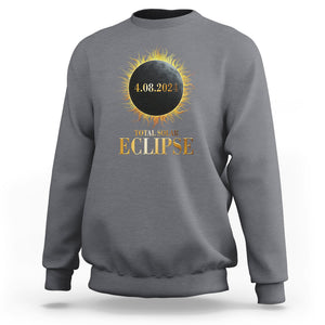 Total Solar Eclipse Sweatshirt 8 April 2024 Totality Phenomenon United States TS02 Charcoal Printyourwear