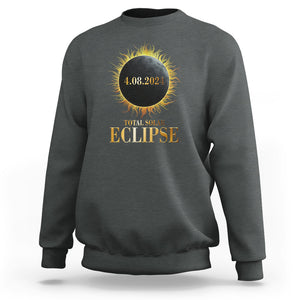 Total Solar Eclipse Sweatshirt 8 April 2024 Totality Phenomenon United States TS02 Dark Heather Printyourwear