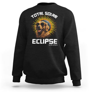 Total Solar Eclipse Sweatshirt Golden Retriever April 8 2024 TS02 Black Printyourwear