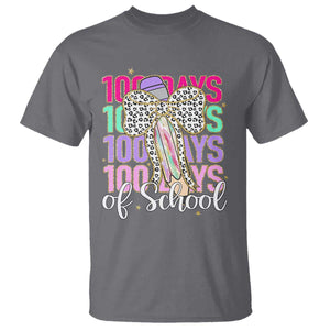 Retro Coquette 100 Days Of School T Shirt for Schoolgirls Teacher TS02 Charcoal Print Your Wear