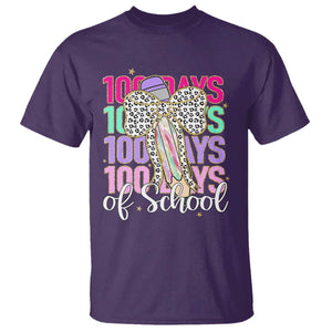 Retro Coquette 100 Days Of School T Shirt for Schoolgirls Teacher TS02 Purple Print Your Wear
