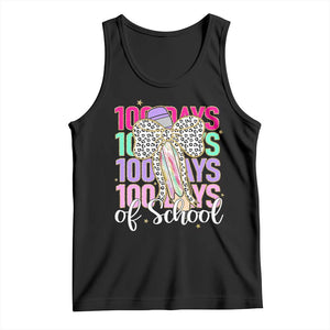 Retro Coquette 100 Days Of School Tank Top for Schoolgirls Teacher TS02 Black Print Your Wear