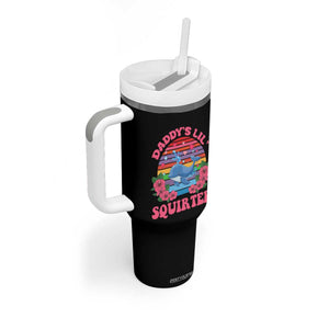Funny Daddy's Lil Squirter Tumbler With Handle Cute Whale Inappropriate Embarrassing Adult Joke TS02 Print Your Wear