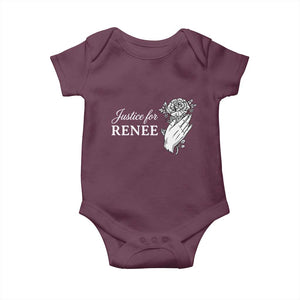 Justice for Renee Baby Onesie Floral Rose Memorial Minneapolis Jane 8 2026 Tribute TS02 Maroon Print Your Wear