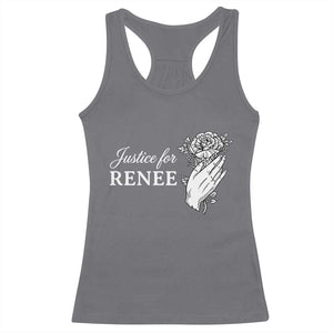 Justice for Renee Racerback Tank Top Floral Rose Memorial Minneapolis Jane 8 2026 Tribute TS02 Charcoal Print Your Wear