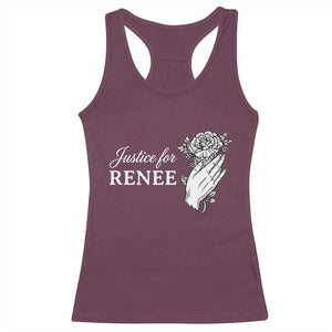Justice for Renee Racerback Tank Top Floral Rose Memorial Minneapolis Jane 8 2026 Tribute TS02 Maroon Print Your Wear