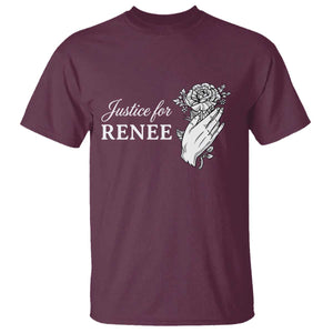 Justice for Renee T Shirt Floral Rose Memorial Minneapolis Jane 8 2026 Tribute TS02 Maroon Print Your Wear