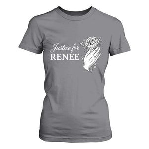 Justice for Renee T Shirt For Women Floral Rose Memorial Minneapolis Jane 8 2026 Tribute TS02 Charcoal Print Your Wear