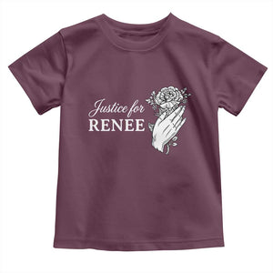 Justice for Renee Toddler T Shirt Floral Rose Memorial Minneapolis Jane 8 2026 Tribute TS02 Maroon Print Your Wear