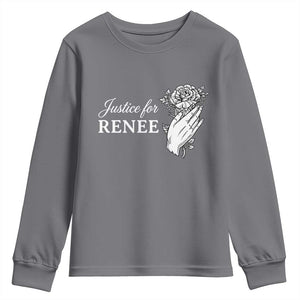 Justice for Renee Youth Sweatshirt Floral Rose Memorial Minneapolis Jane 8 2026 Tribute TS02 Charcoal Print Your Wear