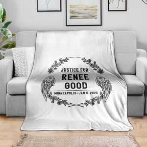 Justice for Renee Good Throw Blanket Minneapolis January 8 2026 Tribute Memorial Wreath TS02 Print Your Wear