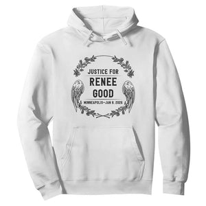 Justice for Renee Good Hoodie Minneapolis January 8 2026 Tribute Memorial Wreath TS02 White Print Your Wear