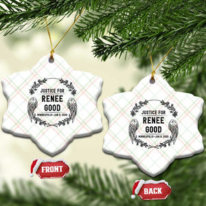 Justice for Renee Good Ceramic Ornament Minneapolis January 8 2026 Tribute Memorial Wreath TS02 Print Your Wear
