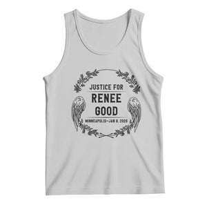 Justice for Renee Good Tank Top Minneapolis January 8 2026 Tribute Memorial Wreath TS02 Ash Print Your Wear
