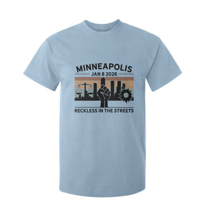 Minneapolis January 8 2026 Justice Movement T Shirt For Kid Reckless in the Streets Protest TS02 Light Blue Print Your Wear