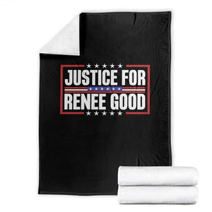 Justice for Renee Good Patriotic Throw Blanket Minneapolis Jan 8 2026 Memorial Red White and Blue TS02 Black Print Your Wear