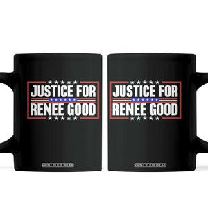Justice for Renee Good Patriotic Coffee Mug Minneapolis Jan 8 2026 Memorial Red White and Blue TS02 Black Print Your Wear