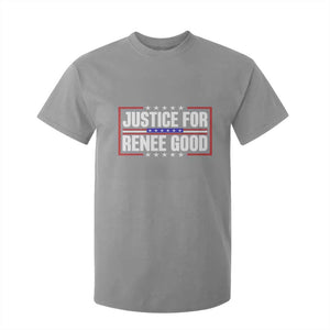 Justice for Renee Good Patriotic T Shirt For Kid Minneapolis Jan 8 2026 Memorial Red White and Blue TS02 Sport Gray Print Your Wear