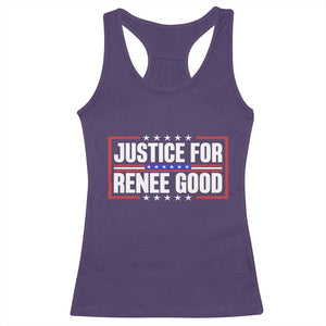 Justice for Renee Good Patriotic Racerback Tank Top Minneapolis Jan 8 2026 Memorial Red White and Blue TS02 Purple Print Your Wear