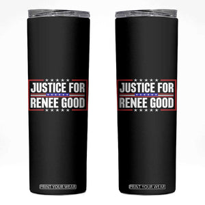 Justice for Renee Good Patriotic Skinny Tumbler Minneapolis Jan 8 2026 Memorial Red White and Blue TS02 Black Print Your Wear