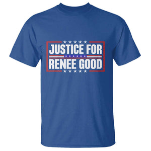 Justice for Renee Good Patriotic T Shirt Minneapolis Jan 8 2026 Memorial Red White and Blue TS02 Royal Blue Print Your Wear