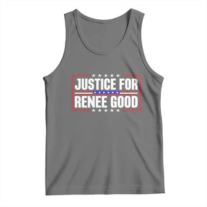 Justice for Renee Good Patriotic Tank Top Minneapolis Jan 8 2026 Memorial Red White and Blue TS02 Black Heather Print Your Wear