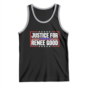 Justice for Renee Good Patriotic Tank Top Minneapolis Jan 8 2026 Memorial Red White and Blue TS02 Black Athletic Heather Print Your Wear