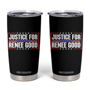 Justice for Renee Good Patriotic Tumbler Cup Minneapolis Jan 8 2026 Memorial Red White and Blue TS02 Black Print Your Wear
