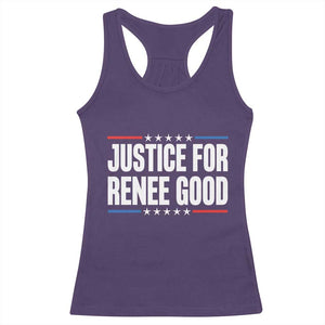 Justice for Renee Good Patriotic Racerback Tank Top Minneapolis Jan 8 2026 Memorial Tribute TS02 Purple Print Your Wear