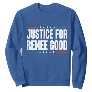Justice for Renee Good Patriotic Sweatshirt Minneapolis Jan 8 2026 Memorial Tribute TS02 Royal Blue Print Your Wear