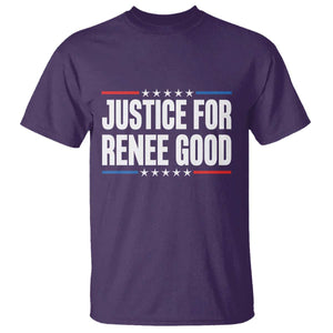Justice for Renee Good Patriotic T Shirt Minneapolis Jan 8 2026 Memorial Tribute TS02 Purple Print Your Wear