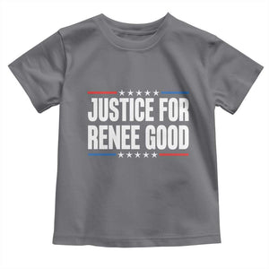 Justice for Renee Good Patriotic Toddler T Shirt Minneapolis Jan 8 2026 Memorial Tribute TS02 Charcoal Print Your Wear