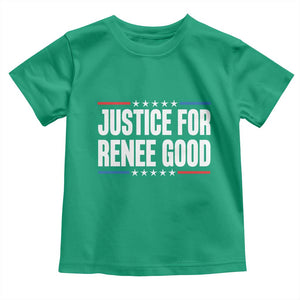 Justice for Renee Good Patriotic Toddler T Shirt Minneapolis Jan 8 2026 Memorial Tribute TS02 Irish Green Print Your Wear