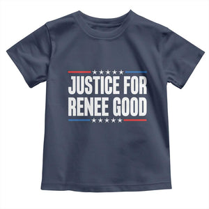 Justice for Renee Good Patriotic Toddler T Shirt Minneapolis Jan 8 2026 Memorial Tribute TS02 Navy Print Your Wear