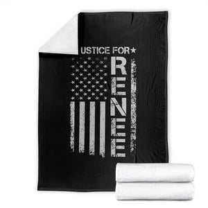 Justice for Renee American Flag Throw Blanket Minneapolis Jan 8 2026 Memorial Tribute TS02 Black Print Your Wear