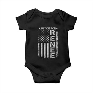 Justice for Renee American Flag Baby Onesie Minneapolis Jan 8 2026 Memorial Tribute TS02 Black Print Your Wear
