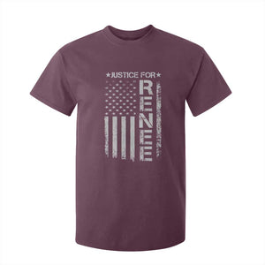 Justice for Renee American Flag T Shirt For Kid Minneapolis Jan 8 2026 Memorial Tribute TS02 Maroon Print Your Wear