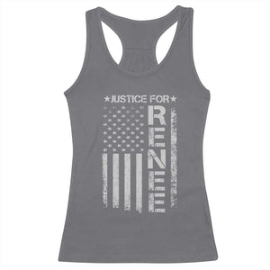 Justice for Renee American Flag Racerback Tank Top Minneapolis Jan 8 2026 Memorial Tribute TS02 Charcoal Print Your Wear
